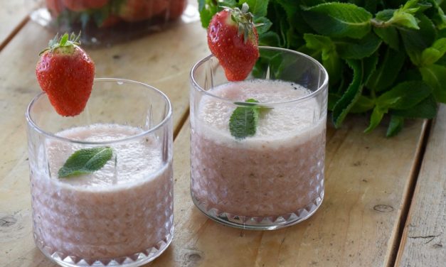 Smoothie met aardbeien
