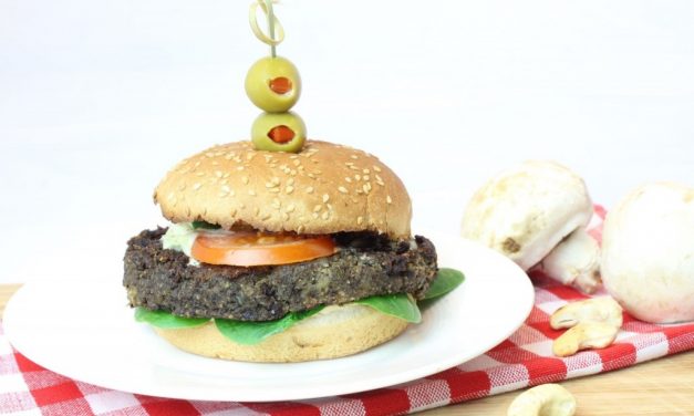 Vegetarische burgers met champignons