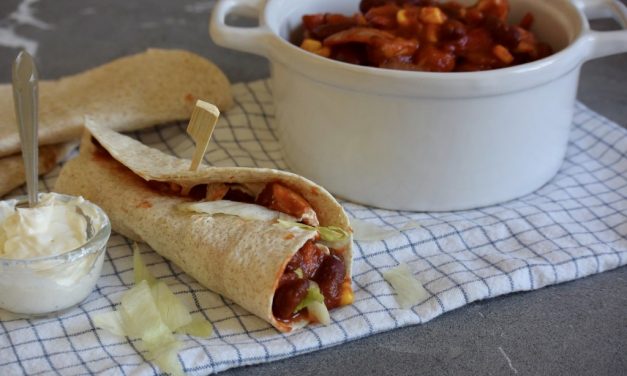 Wraps met chili sin carne