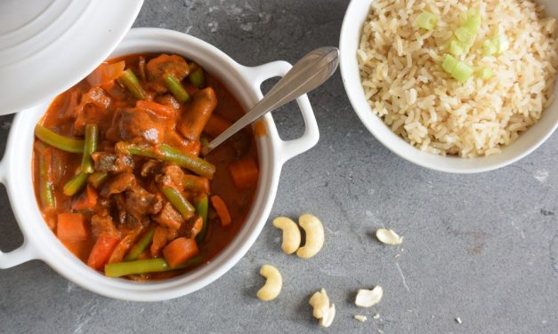 Vega curry met champignons