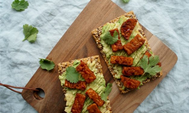 Spicy tempeh crackers