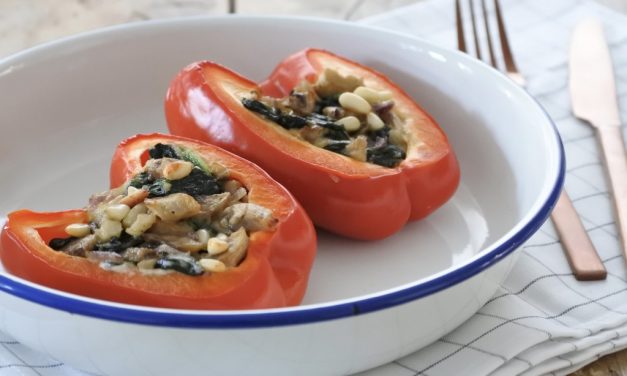 Gevulde paprika met geitenkaas