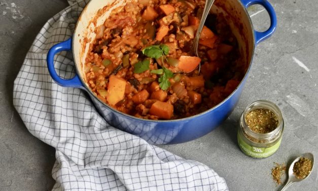 Vegetarische stoofpot met linzen