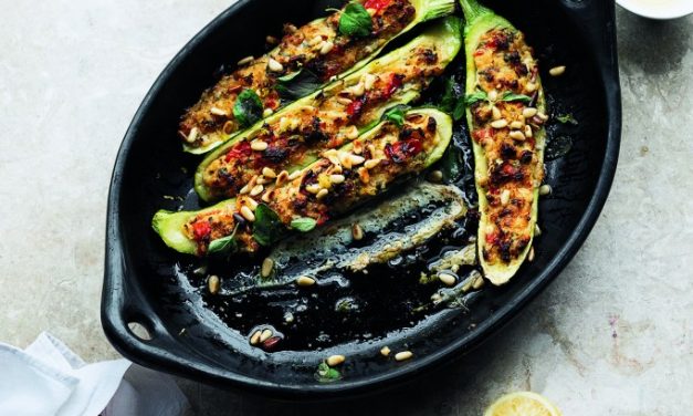 Vegetarische gevulde courgettes – Ottolenghi