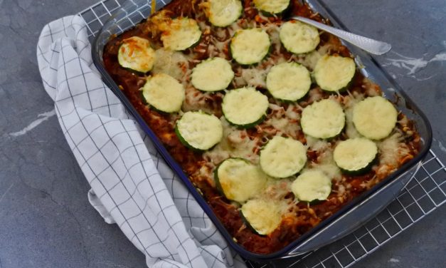 Lasagne met vega gehakt en courgette