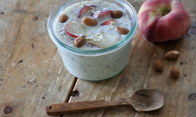 Overnight oats met perzik