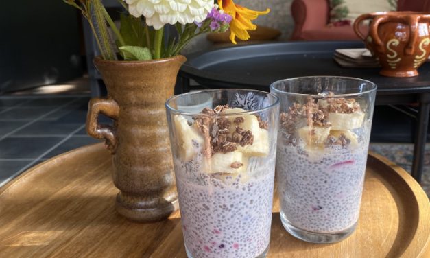 Chiapudding met diepvriesfruit